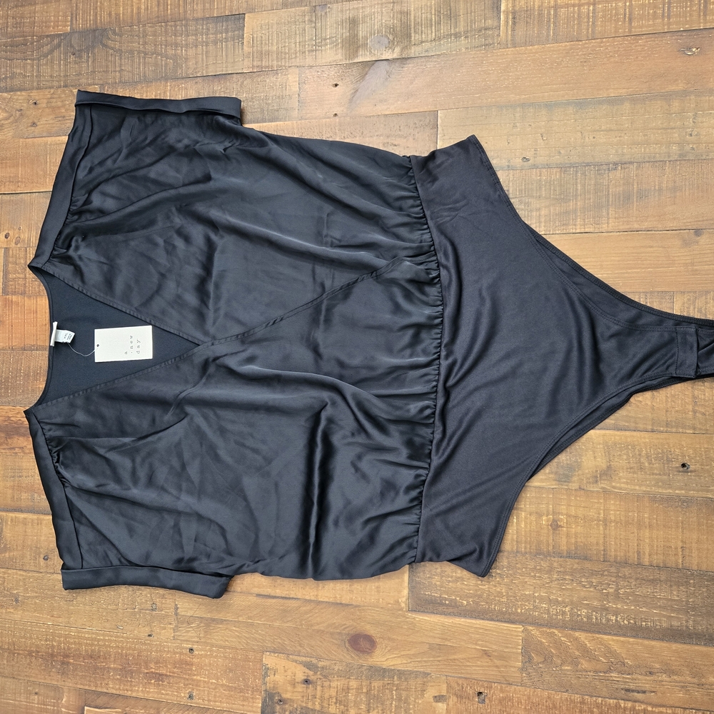 Sleek Black Bodysuit with Chic Design